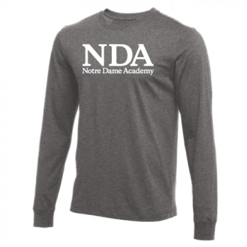 Nike Youth L/S Cotton T-Shirt (D. Grey)